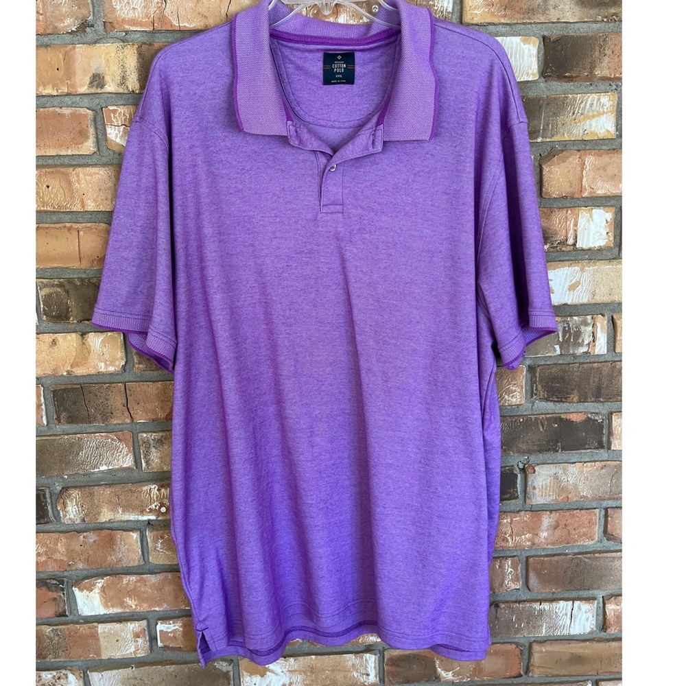 Members Mark Men’s Premium Purple Cotton Short Sleeve Polo XXXL